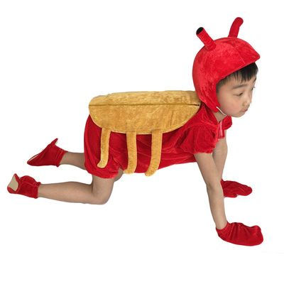 儿童动物表演服螃蟹演出服装幼儿园卡通造型衣服小螃蟹舞蹈服夏装