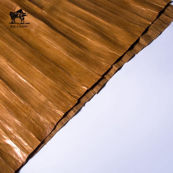 特价皮料 鳗鱼皮 diy皮料 稀有皮料 条纹拼接 服饰镶嵌皮革 真皮