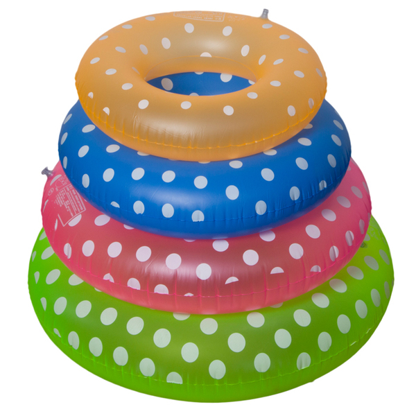 彩色波点充气男女成人儿童时尚新款泳圈学习游泳装备救生圈批发