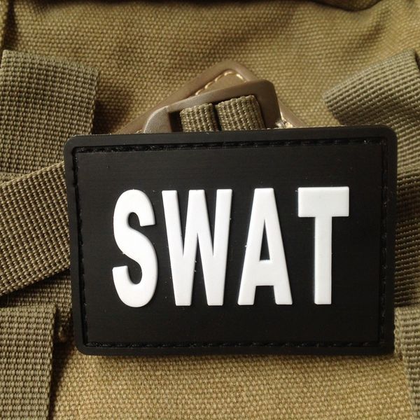 swat反恐精英特种部队pvc橡胶魔术贴军迷臂章徽章背包贴