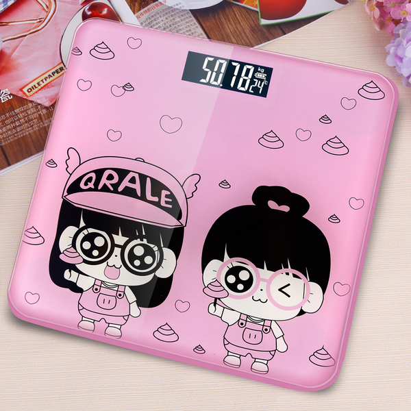 可爱电子称体重秤精准电子秤人体秤家用体重称体重计成人健康称重