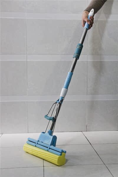 佳家净可伸缩胶棉拖把 滚轮式挤水 不锈钢杆海棉吸水拖把-淘宝网全球