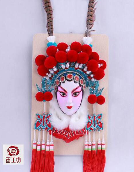 民间特色手工艺品中国风出国礼品送老外装饰挂件京剧脸谱穆桂英