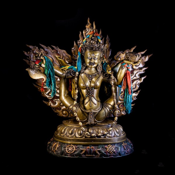 纳喜之拾【 空行母 金刚瑜伽母 】藏传佛教西藏拉萨佛像古董收藏