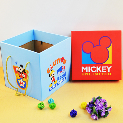 零食大礼包包装盒迪士尼玩具礼盒大号 正方形儿童生日情人礼物盒