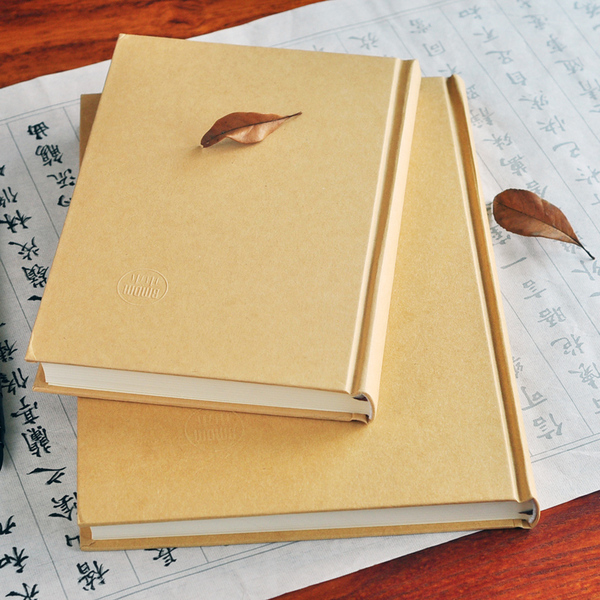 本木文具包邮 牛皮纸硬面抄精装本 复古记事本简约手绘日记本a5
