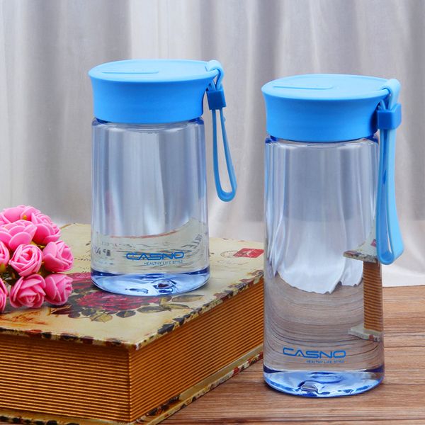 卡西诺塑料水杯 女士学生茶创意便携杯子带盖防漏运动随手杯 水壶