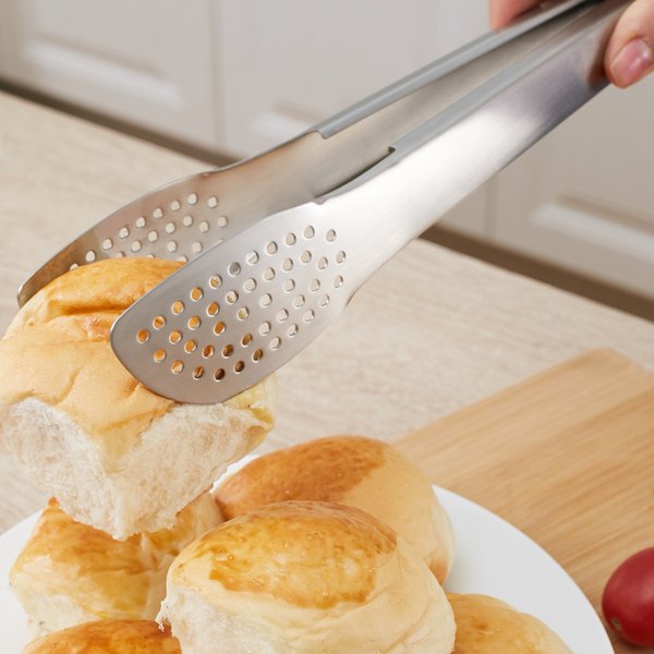 正品304不锈钢食品夹子食物烧烤夹子烘焙面包夹牛排夹菜加厚防烫