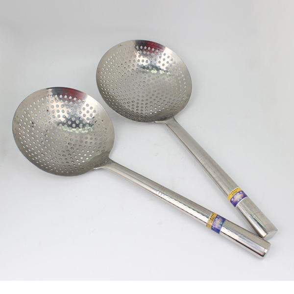 加厚不锈钢漏勺钢柄去油勺捞菜勺油漏大捞面勺过滤勺厨师专用