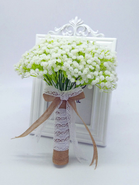 新款简约满天星新娘结婚手捧花高端定制伴娘手拿花摄影道具手捧花