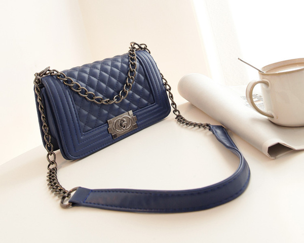 聚美自拍 辣妈同款妻子的谎言同款小香风 菱格链条包