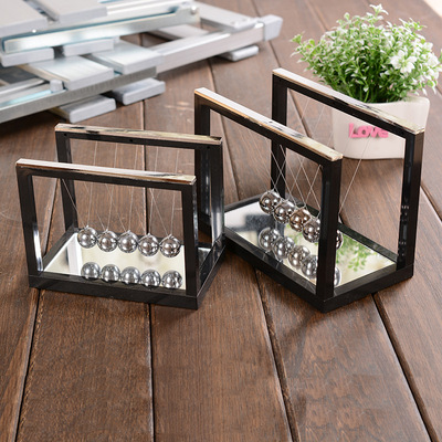 2款中小号方形牛顿摆 物理模型创意新奇特碰碰球桌面摆件摆设