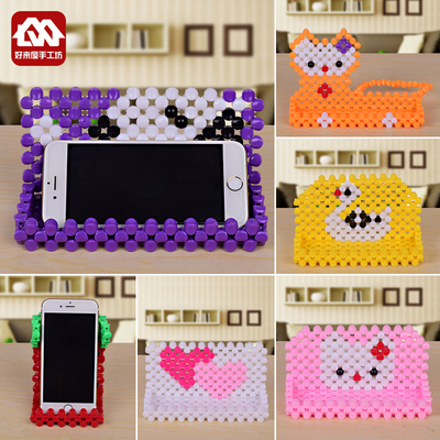 时尚新款手工串珠手机支架材料包diy珠子编织家居用品工艺品制作