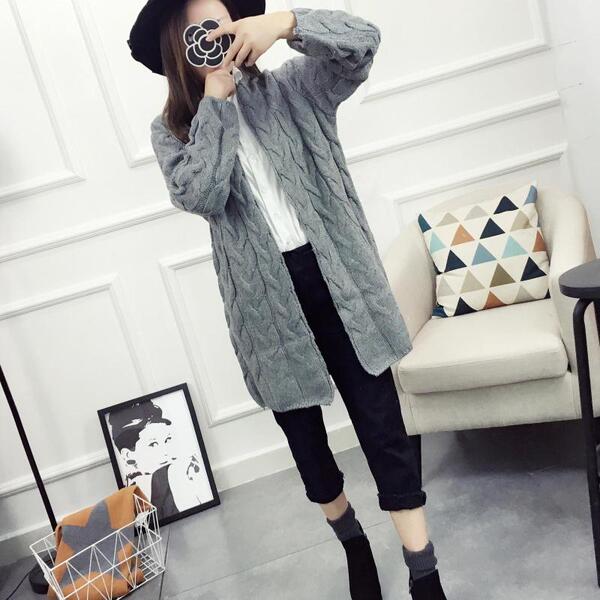 针织衫女开衫短款薄修身学生花色韩版春秋外套2016秋季新款女装潮