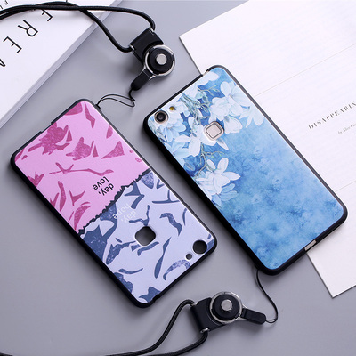 vivo x6手机壳viovx6d保护套viox6puls软壳viv0x6plus挂绳防摔女