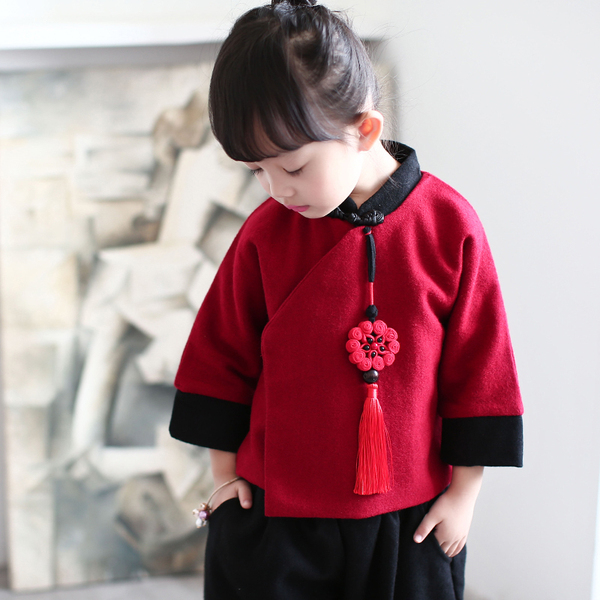 女童唐装宝宝中国风童装冬装套装过年衣服新年装儿童旗袍婴儿汉服