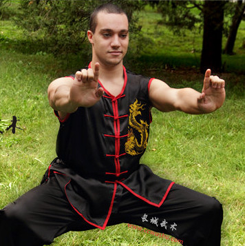 南拳刺绣服装练功服绣龙南拳服武术服装表演演出服武术功夫装