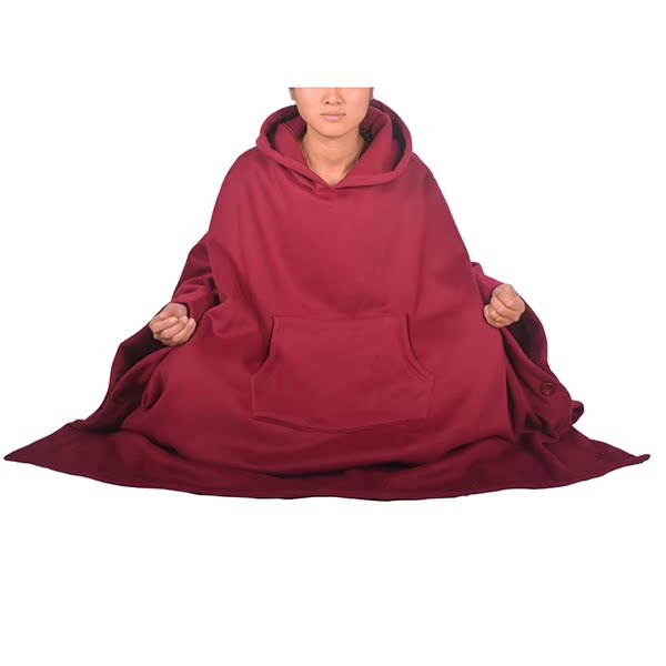 佛宗教用品高纯棉打坐披风 居士禅修斗篷男女款披肩枣红色包邮-淘宝网