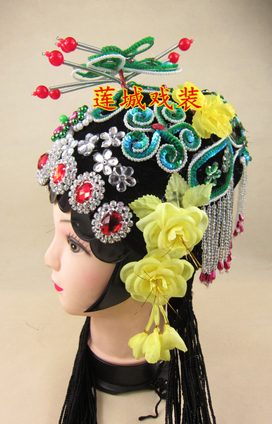 戏曲头饰京剧头饰青衣头饰戏剧花旦舞蹈头饰春闺梦百花争妍舞蹈