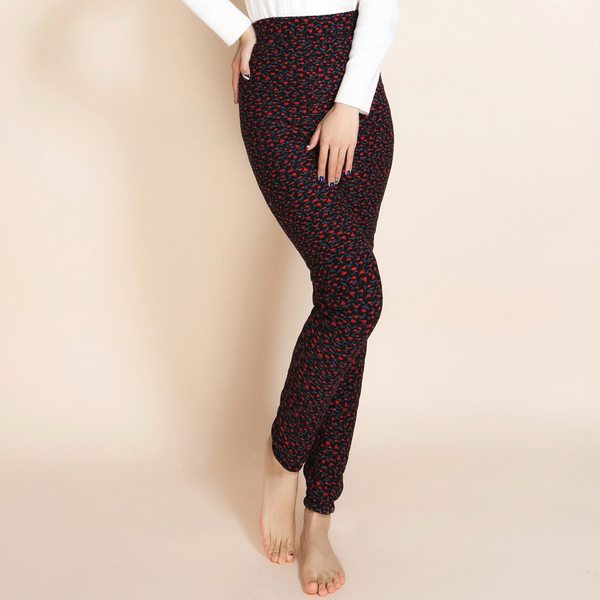 阿雪羊毛棉裤女显瘦 修身打底棉裤 中腰纯羊毛3层保暖针织棉裤