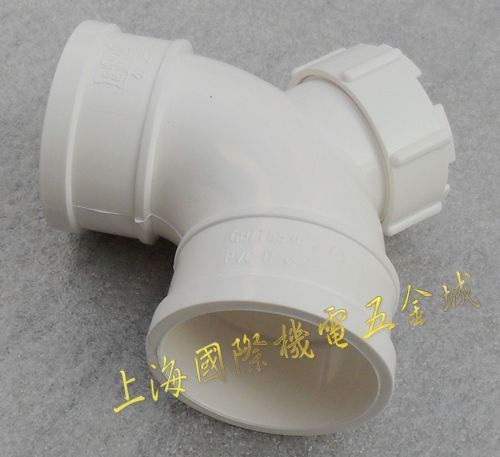上海出厂价75带检查口弯头公元pvc管件公元水管公元排水配件200g