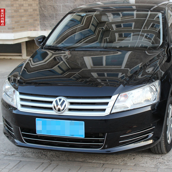 大众13新桑塔纳中网亮条 中网改装专用3m背胶镀铬条 车身装饰条