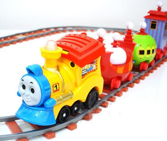 电动托马斯轨道火车/儿童音乐叮叮车 diy玩具 拖马斯电动火车