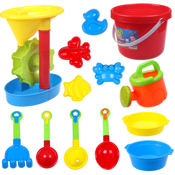 儿童沙滩玩具套装 大号沙漏挖沙工具戏水玩沙宝宝洗澡玩具0.