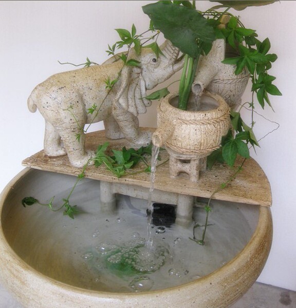 艺术鱼缸 流水盆景鱼缸 陶瓷流水鱼缸 流水喷泉鱼缸 陶瓷盆景