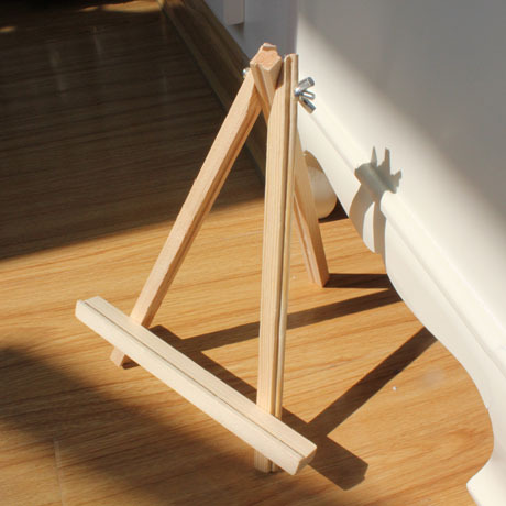 松木美术素描画架木制实木质迷你小木相框架三角架小木架子油画架