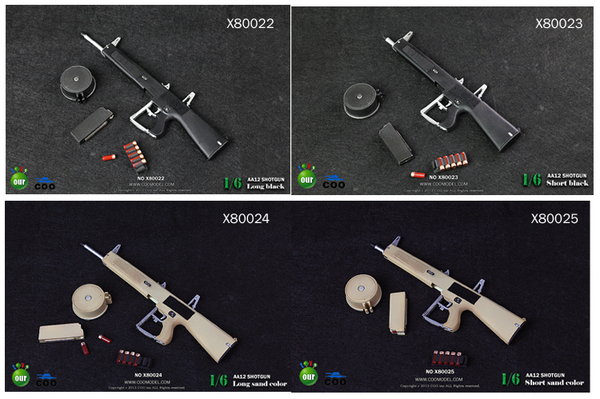 1:6 coomodel x80022-x80025 aa12 霰彈槍系列 四款(現貨包郵)