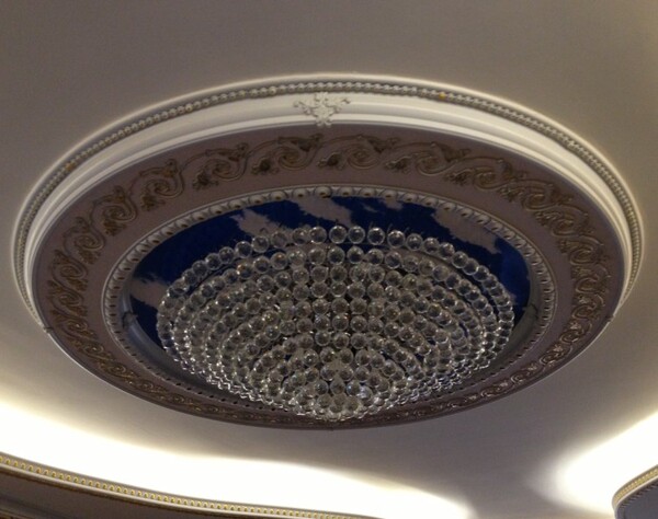 灯池吊顶圆形客厅天花板装饰仿石膏吊顶 装修材料pvc扣板欧式灯盘