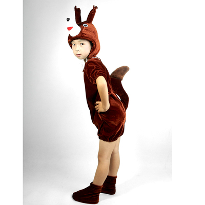 小松鼠演出服 儿童角色扮演服装 可爱动物造型舞蹈服 卡通表演服