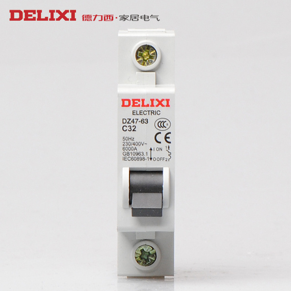 德力西小型断路器 dz47-63 c型 1p 32a 空气开关 空开正品特价