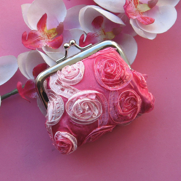 2016新款可爱女童花朵零钱包硬币包韩版女包小清新布艺儿童小钱包