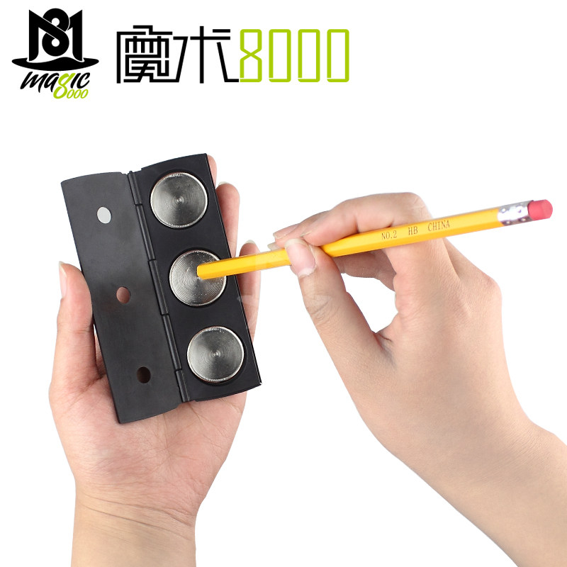 8000 Magic Pen wear three -hole pencil wear credits shuttle Coin magic props