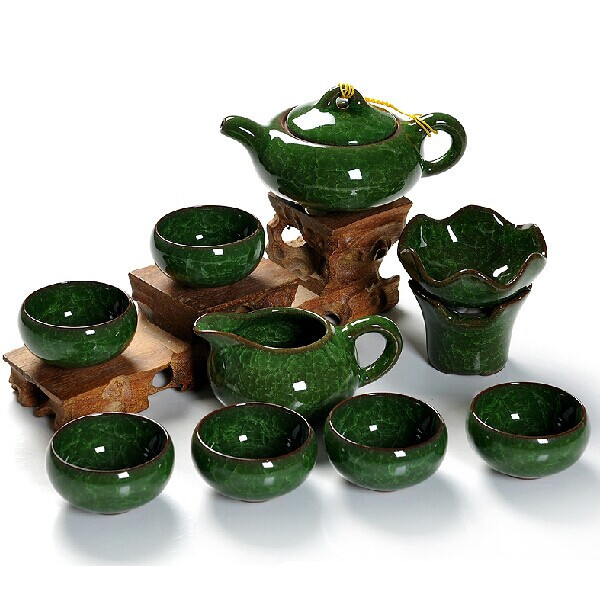 冰裂釉茶具7头10头 功夫茶具 冰裂开片茶杯茶壶陶瓷茶具套装包邮