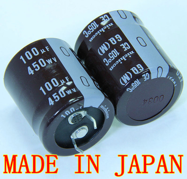 日本产 nichicon 尼康 gq系列 电解电容(100uf/450v φ25x30mm