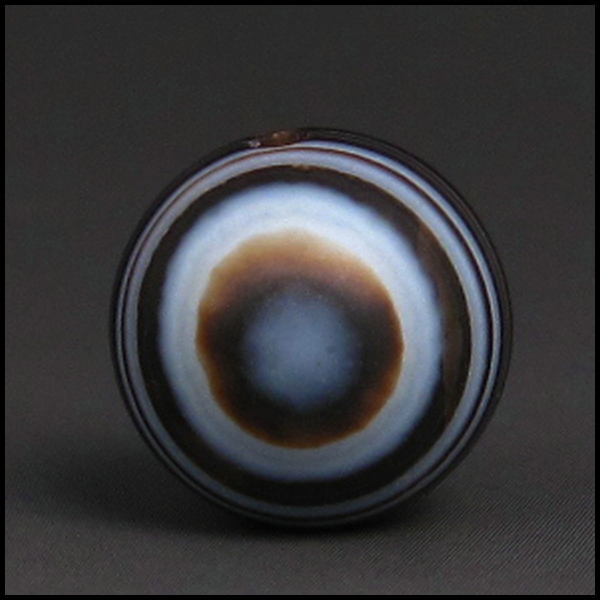 藏传羊眼天眼睛缠丝玛瑙圆珠蚕丝玛瑙天珠天眼石11.5-12mm_a7462