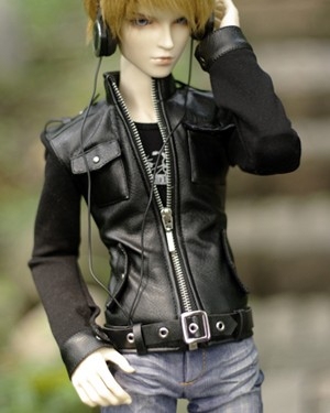 m3/sd娃娃/bjd娃衣男款皮衣夹克外套t恤套装70cm3分4分现货mb003