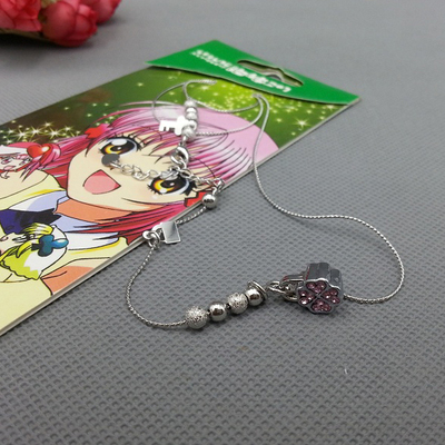 清仓 守护甜心梅花桃花锁项链 日本动漫镶钻项链 动漫周边礼品