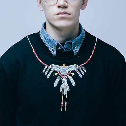 现货tca2016新款高桥吾郎goros羽毛 老鹰 刺绣 男女 情侣卫衣