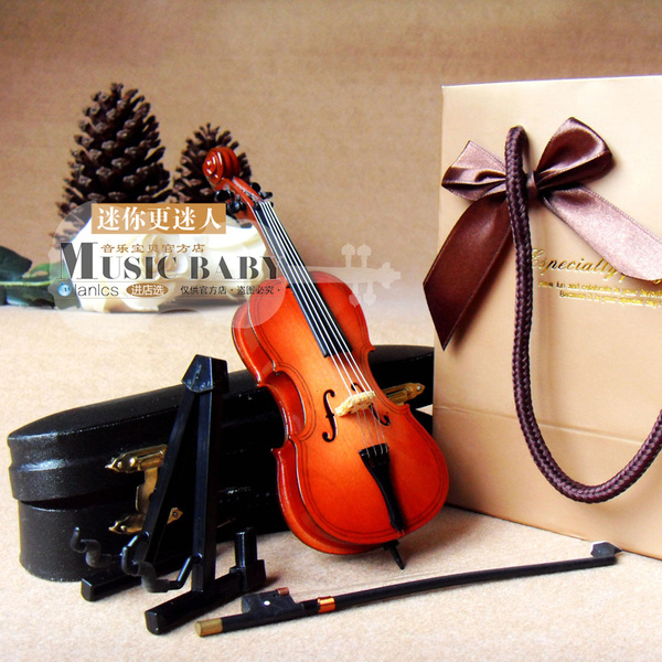music baby大提琴模型摆件提琴礼品模型迷你大提琴生日礼物包邮
