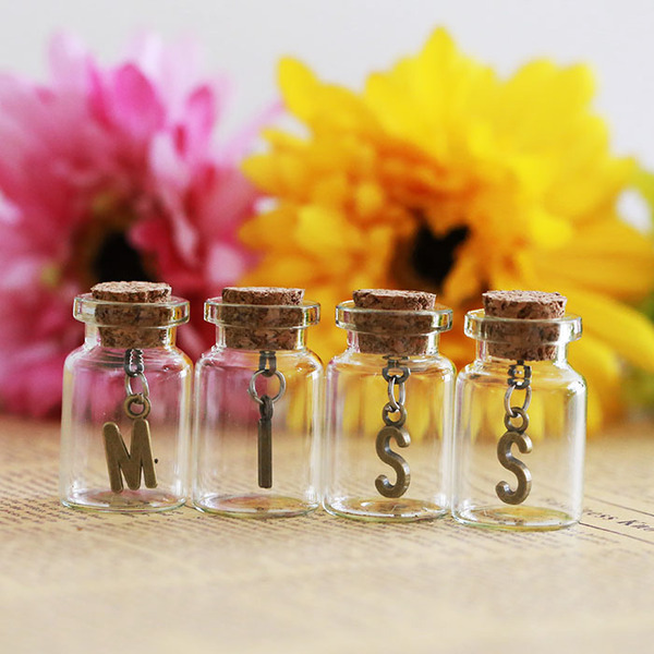 满包邮 韩国文具 zakka木塞字母漂流瓶夜光瓶许愿瓶心愿瓶礼物