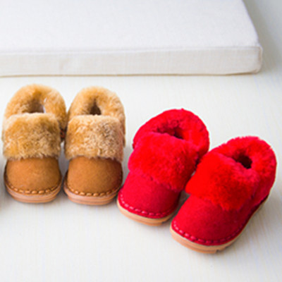 大棉加厚真皮宝宝鞋子一1二2三3周岁半折800韩版出口外贸潮冬童鞋