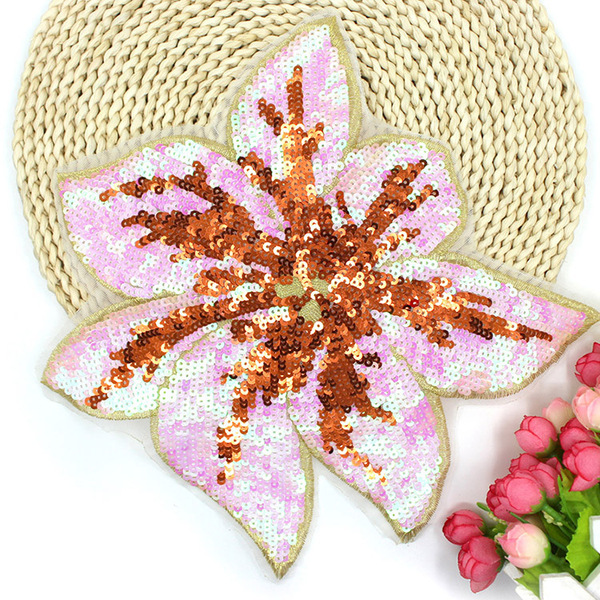 亮片辅料布贴珠片绣毛衣diy装饰配饰图案diy花朵大号补丁时尚贴花