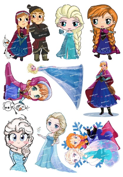 小号f0002-02冰雪奇缘frozen迪士尼公主卡通动漫旅行箱防水贴纸