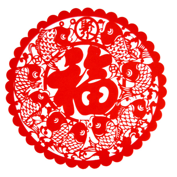 新款50㎝静电植绒剪纸 玻璃贴窗贴精品乔迁 新居过年装饰