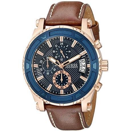 海外直邮正品包税guess盖尔斯 u0673g3 brown chronograph 男士表