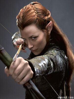 cosplay假发 指环王/霍比特人 塔瑞尔 女精灵王 棕色动漫假发